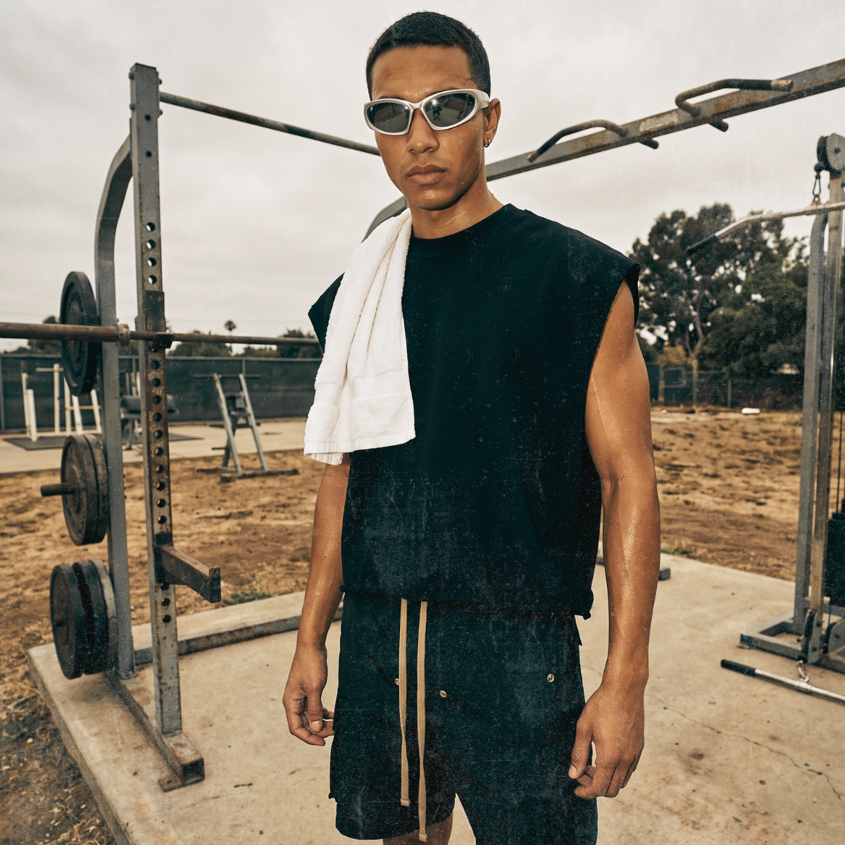 Pheuw® Heavyweight Boxy Cutoff — activewear tops back view