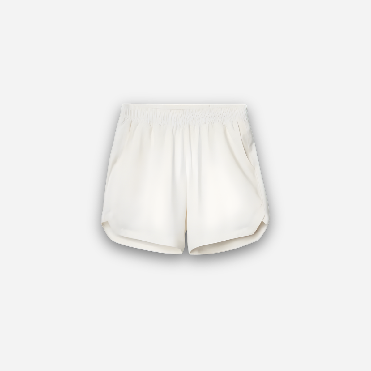 White shorts on a light gray background